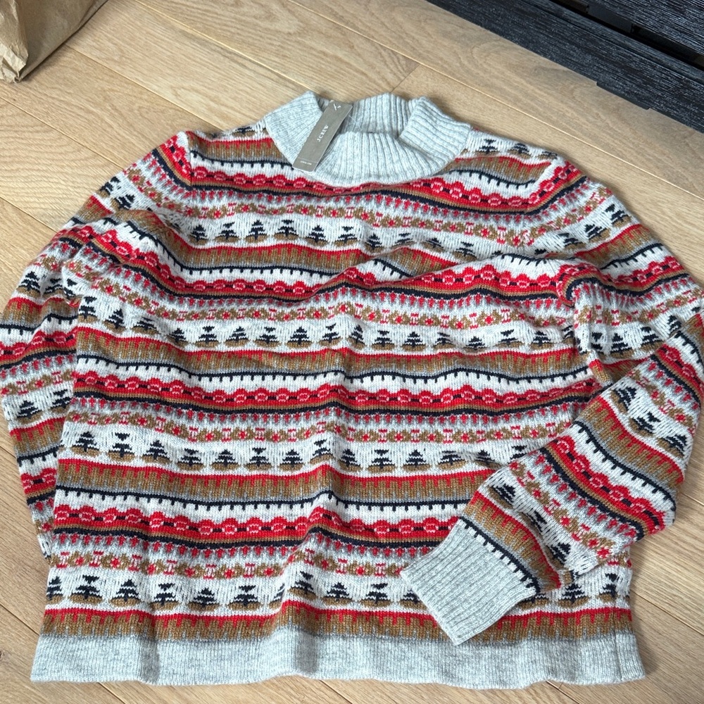 Women’s XMAS Jcrew Multicolor Patterned Sweater